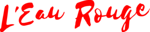 Logo Eau Rouge avec texte rouge