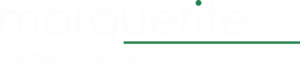 Logo Marguerite Crémerie / épicerie fine avec texte blanc